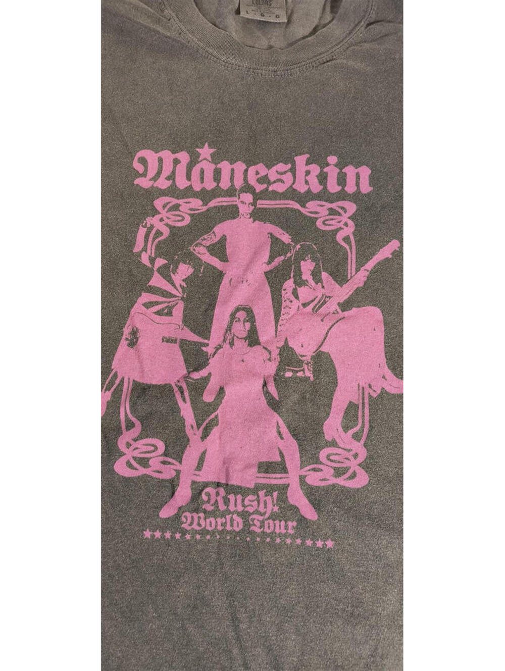 MANESKIN | 2023 Rush World Tour 2 Sided Dyed Tour T-shirt ~Never Worn~ XL